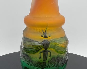 Galle-Style Art Nouveau Cameo Glass Miniature Vase | Galle reproduction