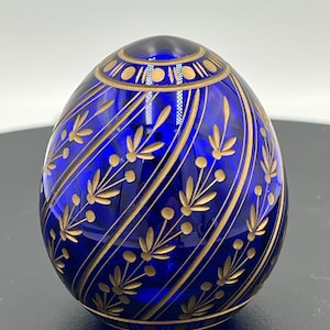 Vintage Blue Glass Egg