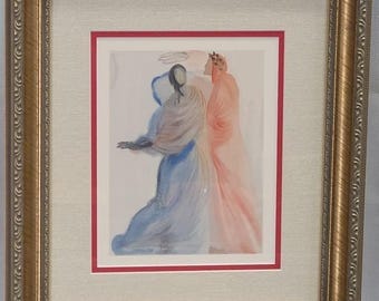 サルバドール・ダリ作、オリジナルカラー木版画「ベアトリーチェの輝き