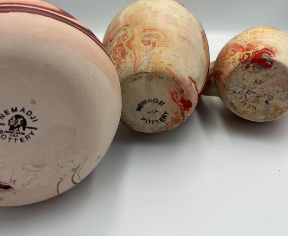 Handmade Nemadji Pottery Vase or Pitcher - 8