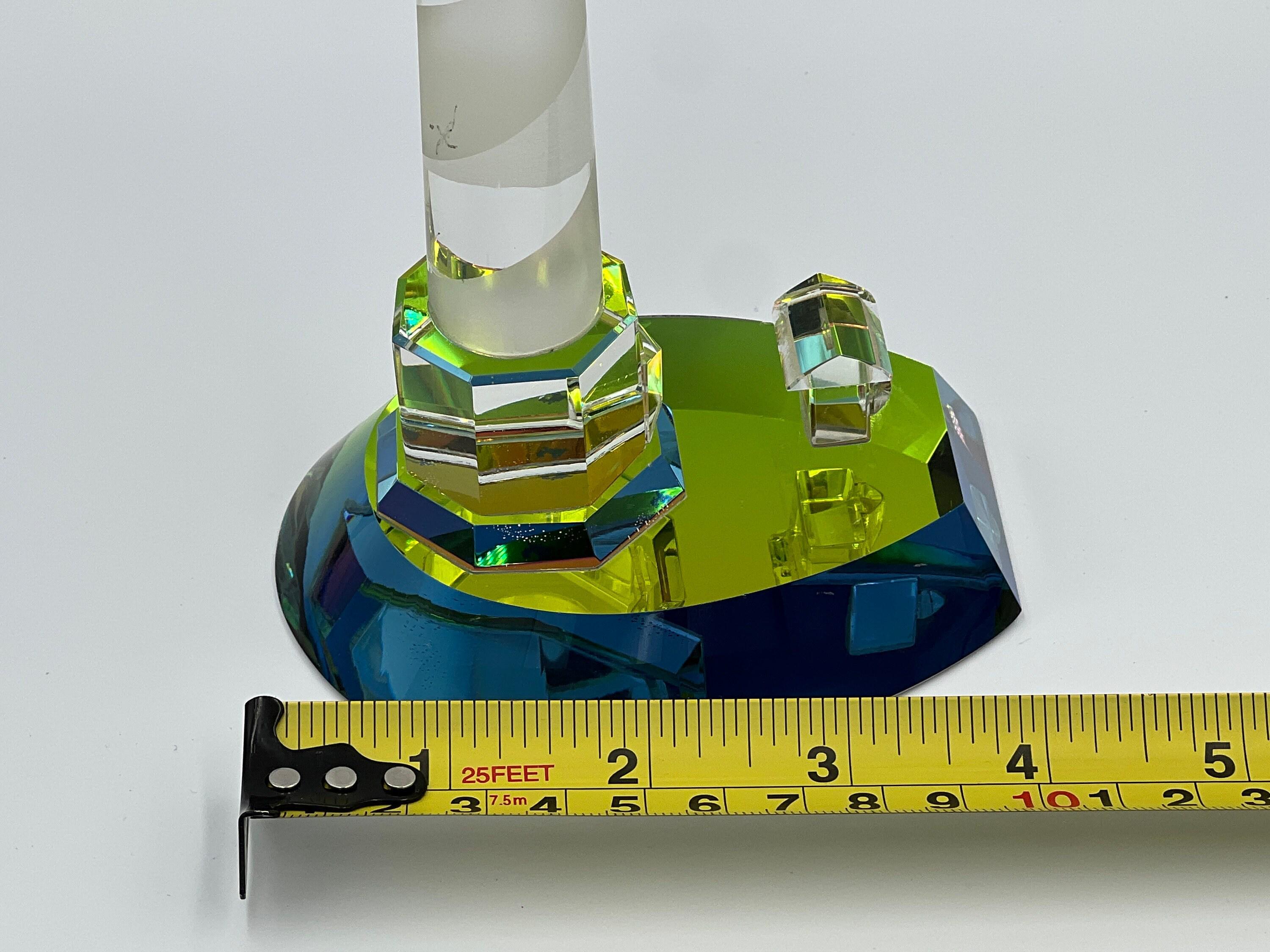 Crystal Lighthouse Coastal Glass Lighthouse Figurine, Vintage Crystal (8