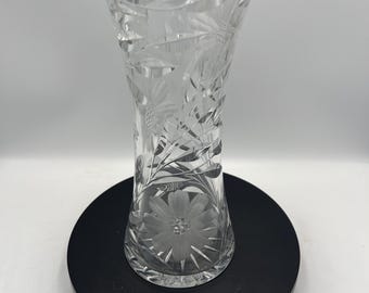 Bellissimo vaso in vetro tagliato del periodo Brilliant americano (ABP).