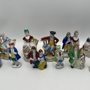 Vintage Porcelain Figurines: Lot of 11 Colonial & Victorian Style