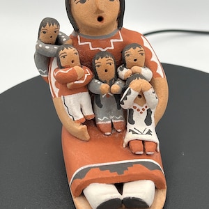 Vintage Hand-Painted Angie Loretto (artist) Native American Figurine