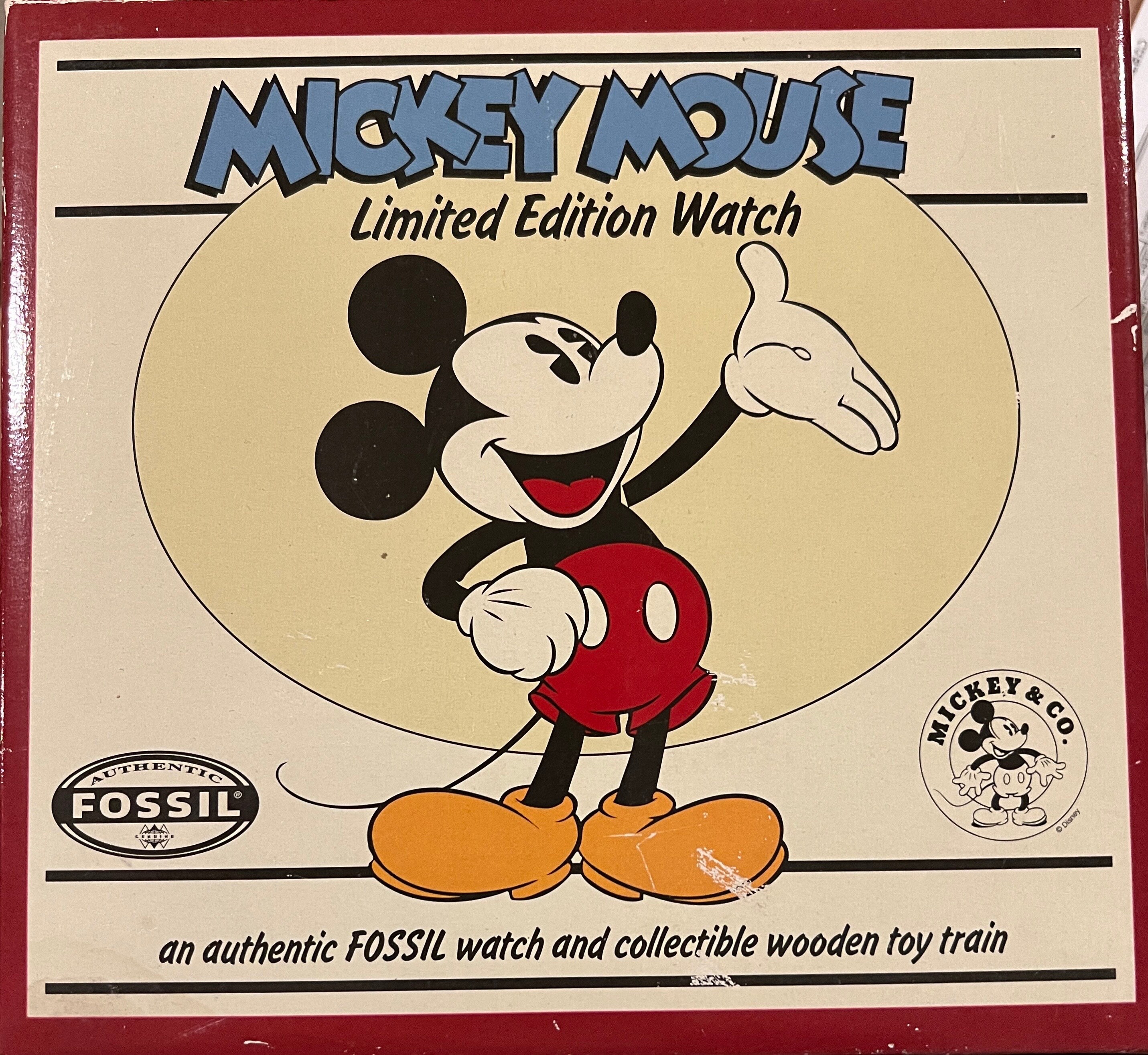 Mickey Mouse Watch Fossil Disney 1994 Limited Edition Toy 