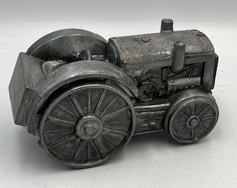 Vintage Metal Tractor Coin Bank | Farm Machinery Money Bank | Rustic Farm Decor | Farmer Gift | Agricultural Collectible