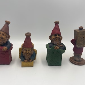 Tom Clark Gnomes Set of 4 | Unique Christmas Decor Gift | Collectible Holiday Gnomes