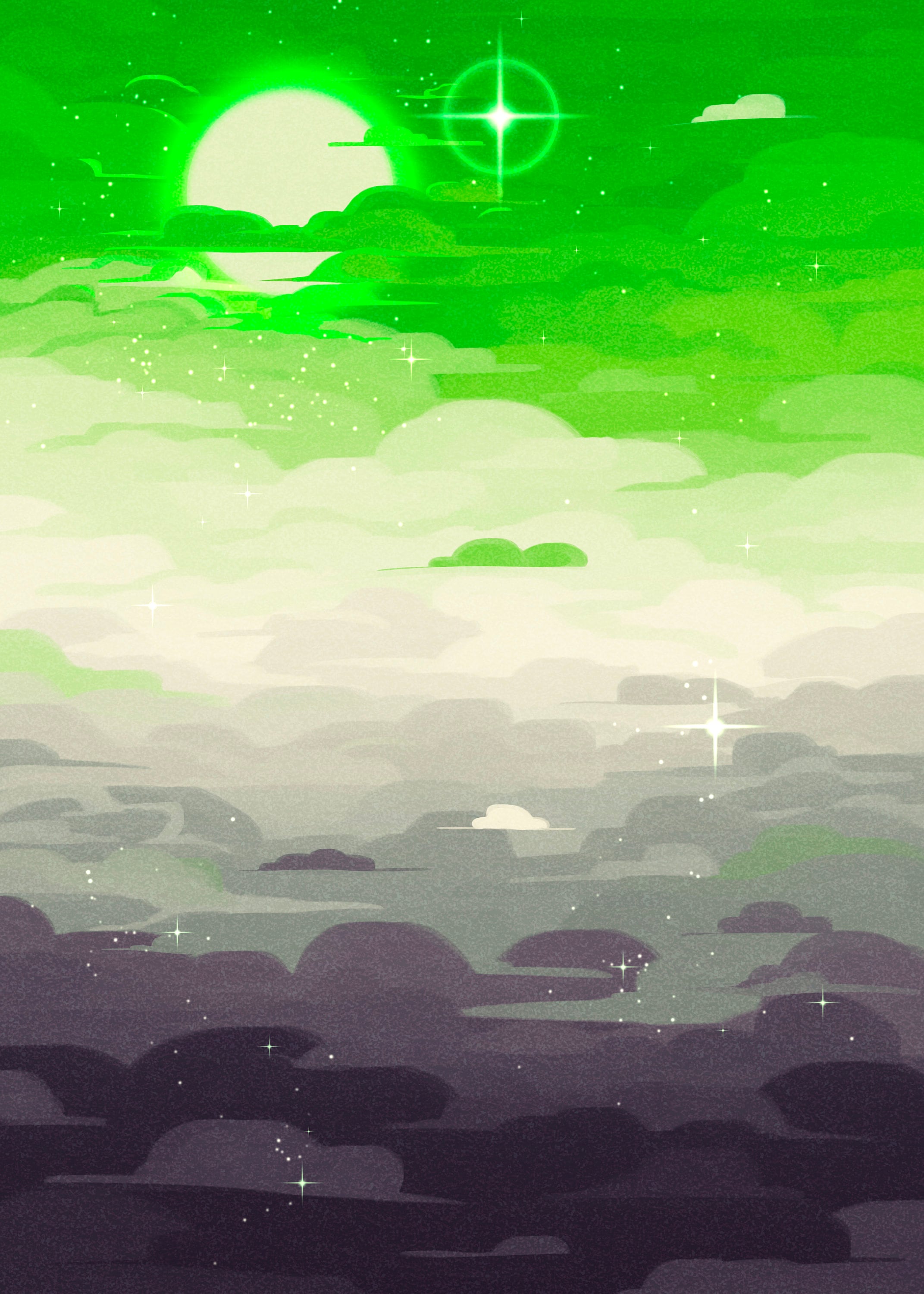 Aromantic Pride Sky Wallpaper Digital Download