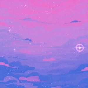 Bisexual Pride Sky Wallpaper Digital Download