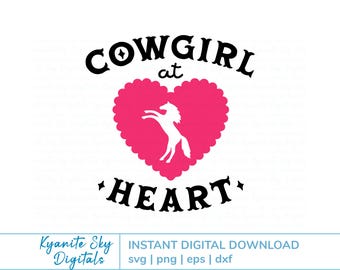 Cowgirl At Heart Horse SVG, western quote, wild pony, horse lover shirt design vinyl cut file for cricut, clipart PNG, digital download