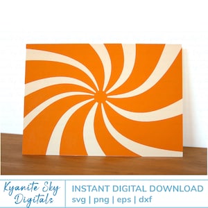 Carte SVG Style rétro illusion d'optique soleil éclaté rétro vintage groovy rayons de soleil couches fichiers découpés numériques pour carte cricut conception d'illusion svg