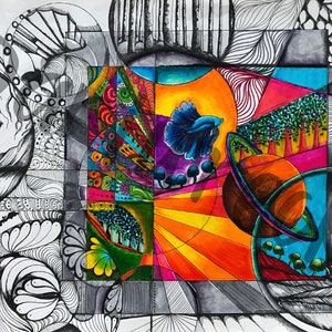 Zendangle Beta Fish Details Prints