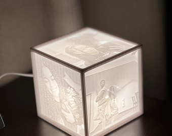 Personalized Photo Box / Engraved Photo Album / Photo Albums / Photo Collage Box / Photo / Gifts