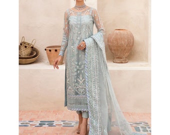 Ready To Made Pakistani Indian Wedding Dresses Net Embroidered Collection Latest Eid Style Party Wear Clothes Shalwar Kameez Suits USA UK