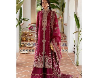 Latest Pakistani Indian Wedding Dresses Embroidery Clothes long Maxi frock dress Collection Eid Suit Salwar Kameez Custom stitched nikkah