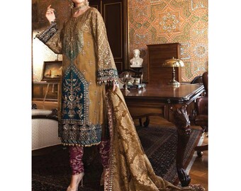 Made to Order Pakistani Indian Wedding Dresses Net Embroidered Collection Party Wear Latest Style Clothes Shalwar Kameez Suits USA UK