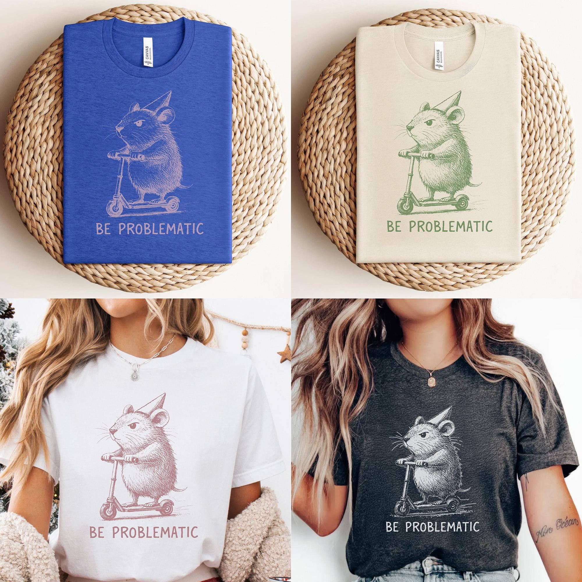 Be Problematic PNG SVG - Funny Mouse Scooter Sarcastic Animal Humor ...