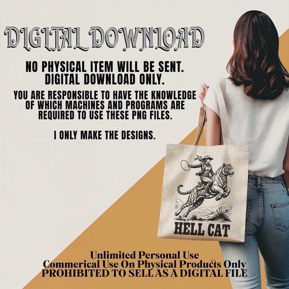 Hell Cat Tiger Rider SVG - Vintage Cowgirl PNG, Tiger Animal Lover