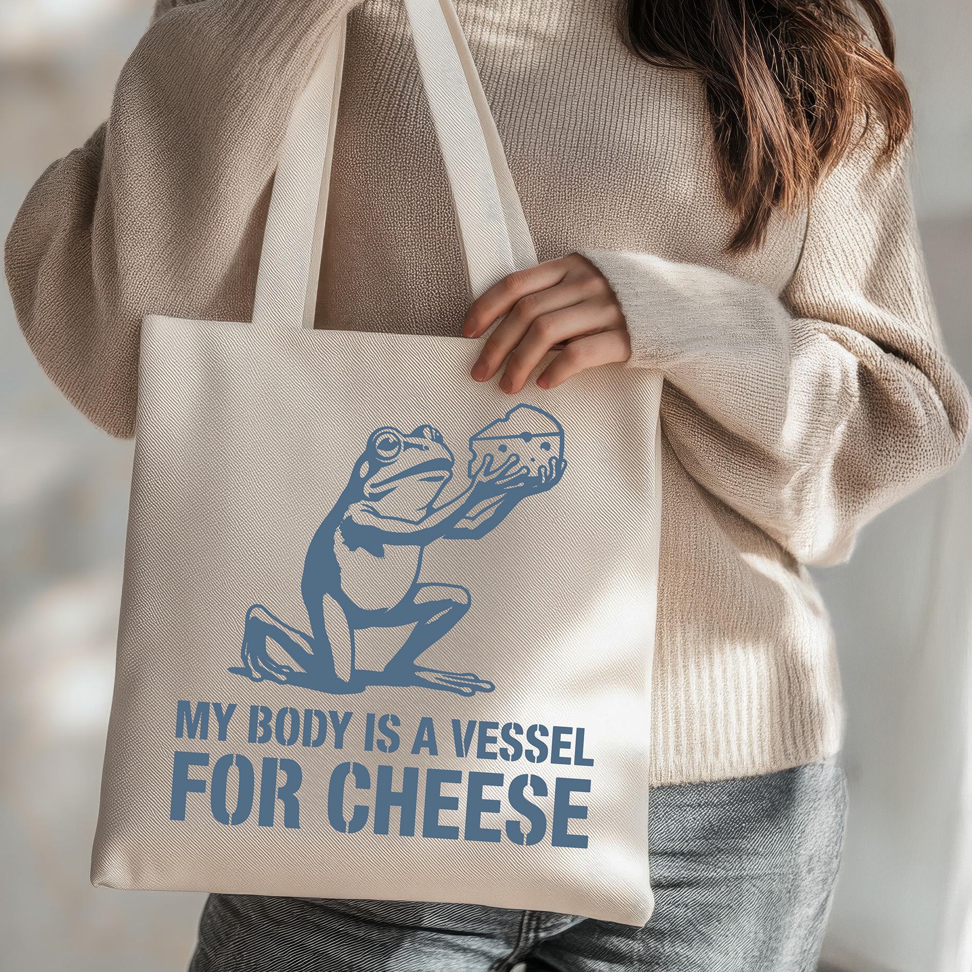 My Body is A Vessel for Cheese PNG SVG - Sarcastic Frog Humor Vintage ...