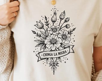 Chinga La Migra PNG SVG - Instant Download Sarcastic Political Saying Protest Illustration Anti Ice Print On Demand Design Shirt Sublimation
