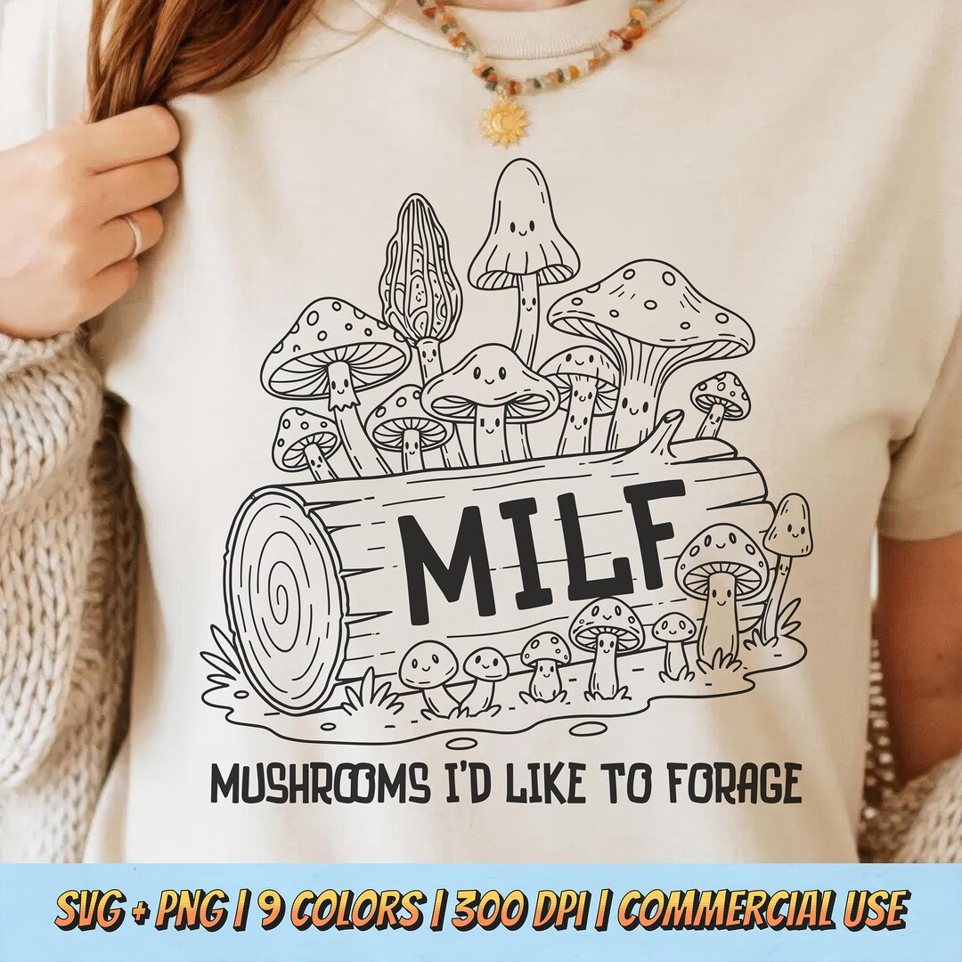 Foraged Svg Mushrooms I’d Like to Forage PNG SVG - Funny Graphic Sarcastic Quote ...