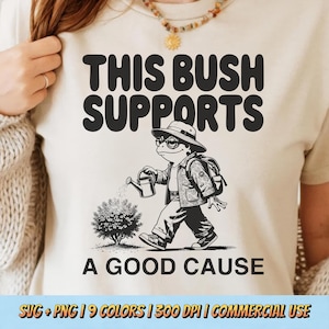 Ce buisson soutient une bonne cause PNG SVG - grenouille jardinier amoureux de la nature conservation de la faune humour soin des plantes d'extérieur conception de t-shirt vintage