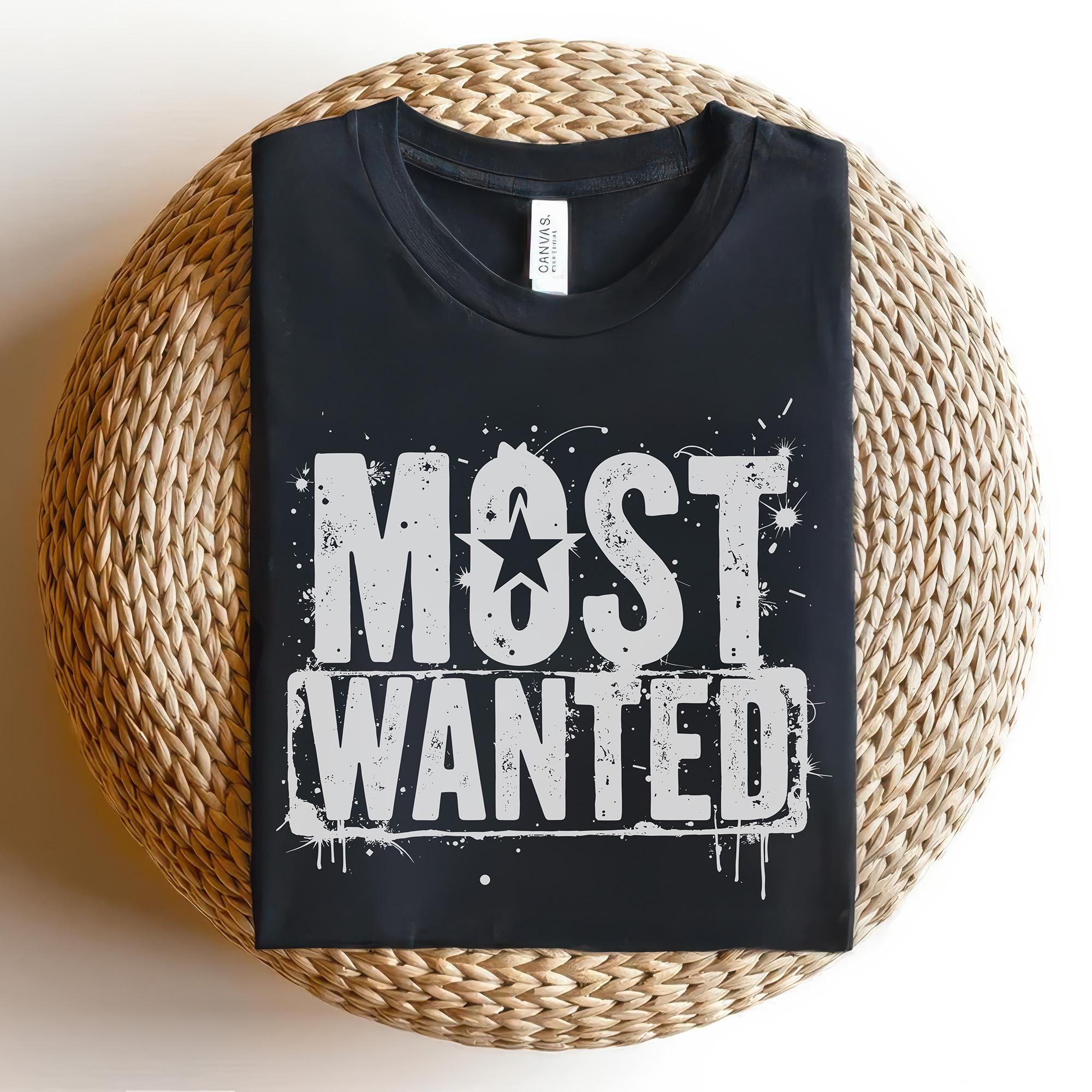 Most Wanted T-shirt Design PNG SVG - Western Outlaw Retro Wild 
