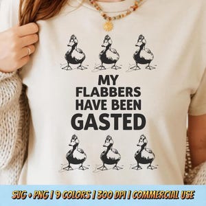 My Flabbers Have Been Gasted T-Shirt Design PNG SVG - Funny Duck Quote Sarcastic Saying Graphic Animal Aesthetic Humor Sublimation Retro Art