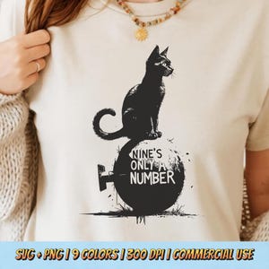 9は数字だけ PNG SVG - 面白い黒猫ロケットグラフィックレトロ猫デジタル引用かわいい皮肉な美的動物クリップアート昇華
