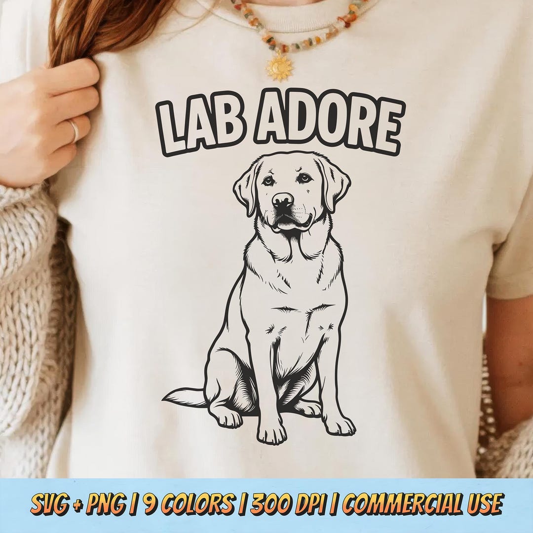 Lab Adore PNG SVG - Labrador Retriever Dog Lover Retro Funny Animal ...