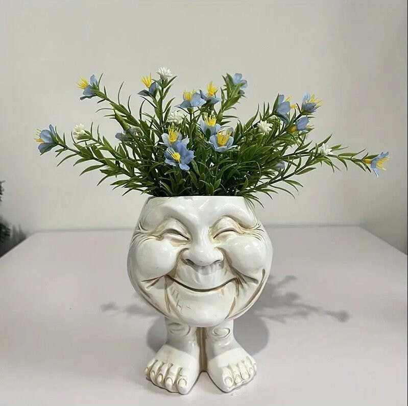 Muggle Head Planter Face Flower Pot Plastic Funny Flower Etsy
