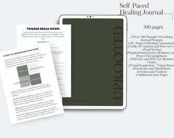 Self Care Journal, Healing Journal, Therapy Journal, Gratitude Journal, Mindfulness Self Love Journal, Digital Daily Journal, Goodnotes Jour