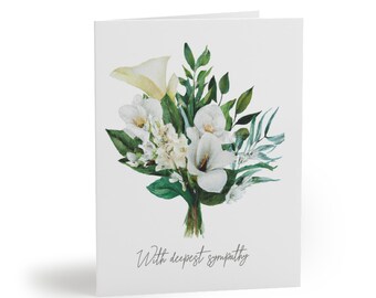 Sympathy Card Printable - With deepest sympathy (Foldable in A5 size)