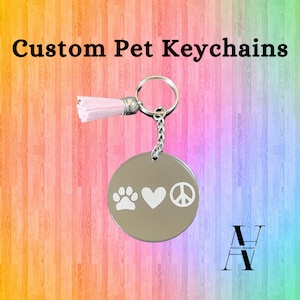 Custom Cat & Dog Mom Keychains - Clear Acrylic