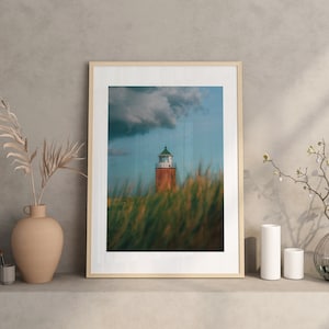 Lighthouse Poster Sylt Wall Decoration North Sea Maritime Photo Lighthouse Sylt Beach Digital Download