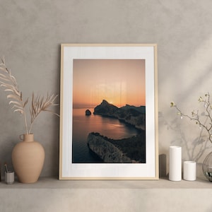 Mallorca Poster Minimalist Mallorca Wall Art Photo Cap de Formentor Photography Wall Decoration Maritime Sunset Digital Download