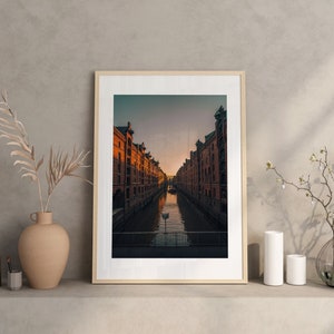 Hamburg Digital Download Hamburg Poster Speicherstadt Harbor Sunset Hamburg Photo Wall Decoration Digital Download