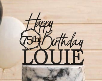 Custom Birthday Cake Topper – Personalized with Name & Age | Handcrafted, Reusable, Multiple Colors