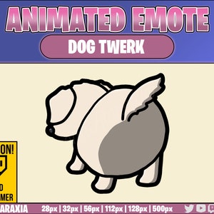 Animated Emote/Alert - WHITE Retriever Dog Twerk - Instant Download - Ready to Use!