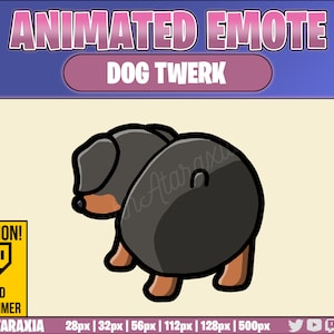 Animated Emote/Alert - BLACK & BROWN Dog Twerk - Instant Download - Ready to Use!