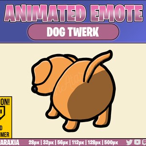 Animated Emote/Alert - YELLOW Dog Twerk - Instant Download - Ready to Use!