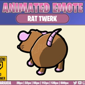 Geanimeerde Emote - BRUINE Rat/Muis Twerk - Direct downloaden - Klaar voor gebruik!