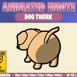 Animated Emote/Alert - LIGHT YELLOW Dog Twerk - Instant Download - Ready to Use!