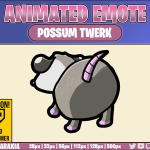 Geanimeerde Emote/Alert - Possom Twerk - Direct downloaden - Klaar voor gebruik!