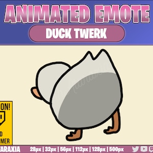 Animated Emote/Alert - WHITE Duck / Goose / Chick - Instant Download - Ready to Use!