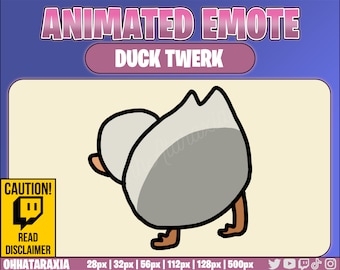 Animated Emote/Alert - WHITE Duck / Goose / Chick - Instant Download - Ready to Use!