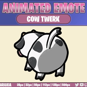 Geanimeerde Emote/Alert - Koe Twerk - Direct downloaden - Klaar voor gebruik!