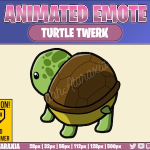 Animated Emote/Alert - TURTLE Twerk - Instant Download - Ready to Use!
