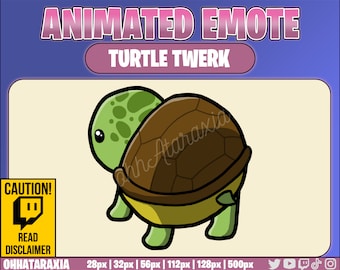 Animated Emote/Alert - TURTLE Twerk - Instant Download - Ready to Use!