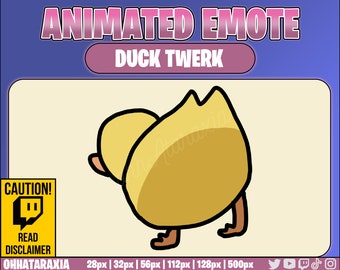 Animated Emote/Alert - YELLOW Duck / Goose / Chick | Instant Download - Ready to Use!